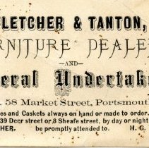Fletcher & Tanton, Furniture Dealers and General Undertakers